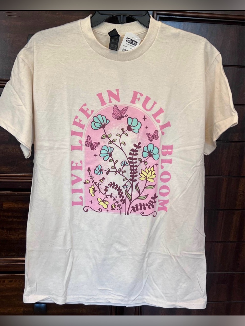 Size medium- Life in Full bloom graphic tee- new with tags